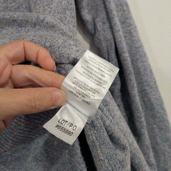 Tribal Cowl Neck Sweater Space Dye Blue Size Large - Picture 4 of 5